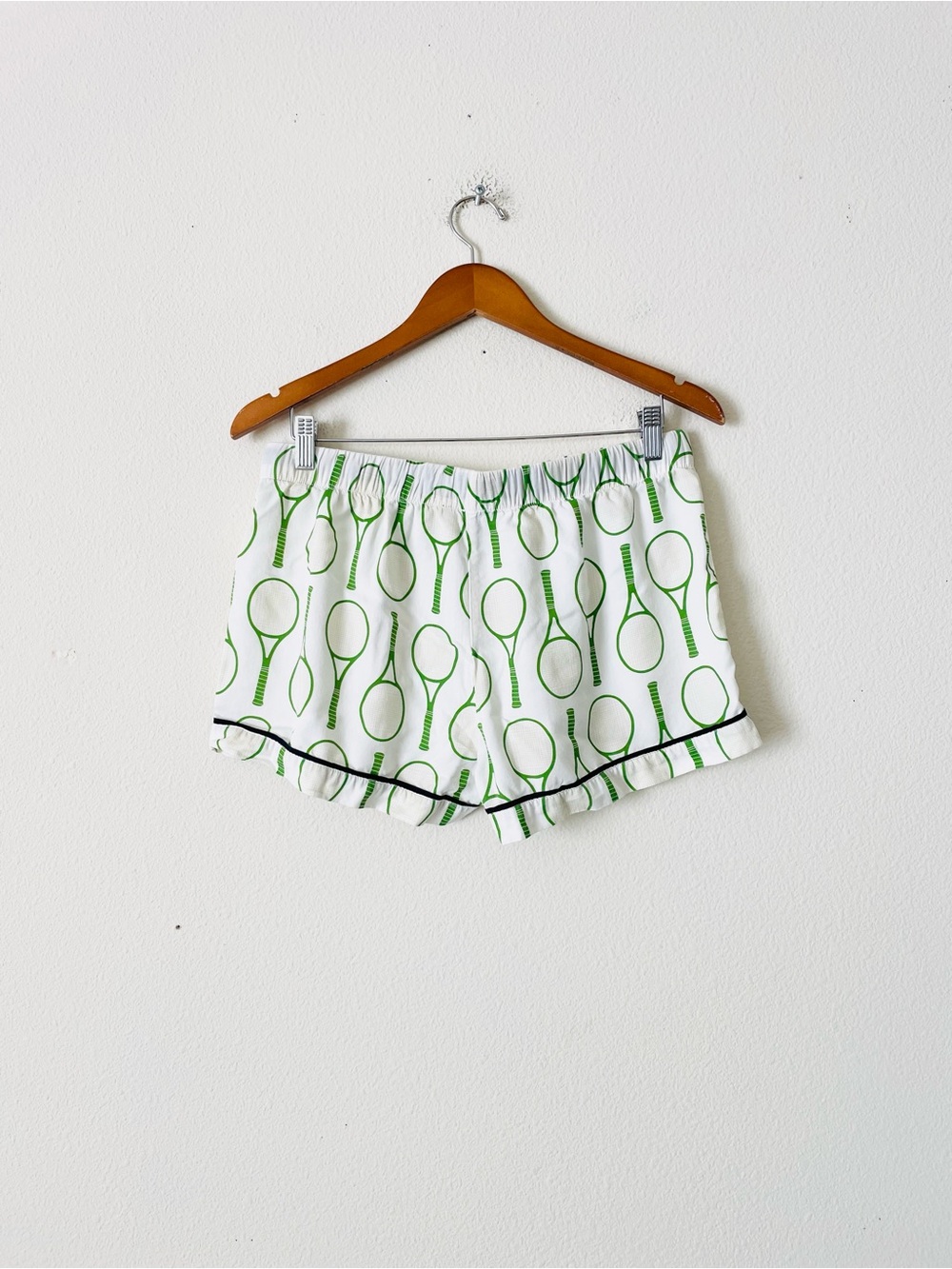 Katie Kime SMALL modal & cotton white green tennis sleep pajama set - Picture 8 of 10